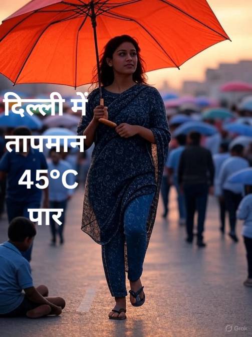 दिल्ली में गर्मी का कहर: पारा 45°C पार! बारिश कब हो सकती है?